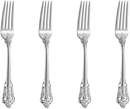 Keawell Gorgeous 6 Apertizer Forks, 18/10 Aço inoxidável, conjunto de 4, garfos de coquetel/Forks de sobremesas