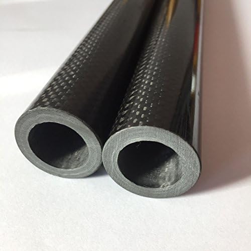 ABESTER ROLO PERTULADO 1PC ID do tubo de fibra de carbono 20 mm x od 30mm x 500 mm 3k acabamento brilhante de 5 mm de parede