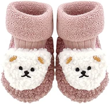 Calçados de bebê pré -calçados sapatos de inverno de bebê piso de meias espessadas outono e inverno infantil meias de dispensação