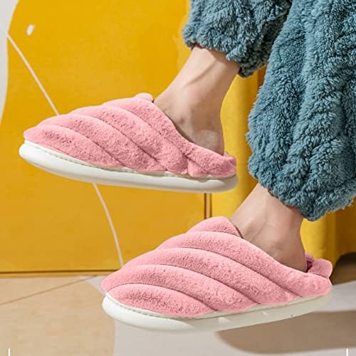Flippers para mulheres de algodão externo de algodão externo casal de casal para casa quente quente grossa listrada lasca lasca sandálias de verão