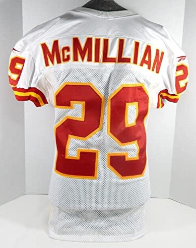 1998 Chefes de Kansas City Mark McMillian #29 Jogo emitido White Jersey 40 DP33208 - Jerseys não assinados da NFL usada