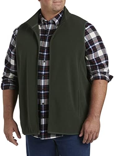 DXL Big & Tall Essentials Colet Men's Polar Fleece | de poliéster, zip completo com aberturas de braços elásticas