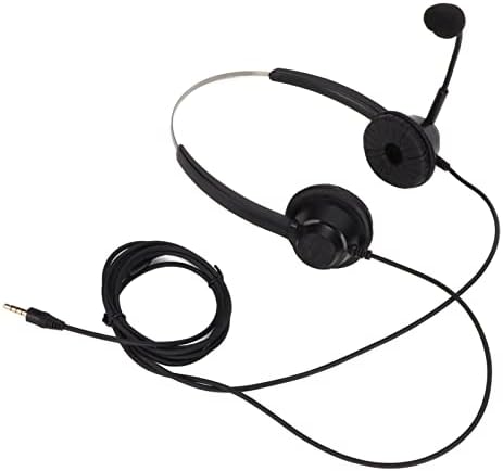 Fone de ouvido do telefone Sanpyl, redução de ruído de 3,5 mm de ouvido de atendimento ao cliente de cabeça direta com o fone