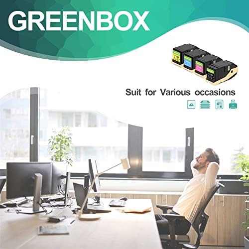 GreenBox Remanufacured 7100 Toner Cartuction Substituição para Xerox 7100 106R02605 106R02599 106R02600 106R02601 Para