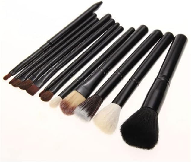 Brushes de 12 pincels Definição completa de escovas de pó soltas escovas de sombra para os olhos Ferramentas de beleza