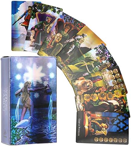 RBSD 78 cartões de tarô, cartões de tarô clássicos Deck mini holograma papel em inglês cartões de adivinhação waite lame de cartão contornado com caixa colorida para viagem de festa