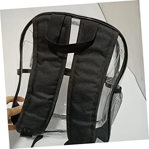 CLISPEED 4PCS Transparent Backpack Professional Backpack Acessórios de praia para infantil Bolsa de ginástica esportiva Bolsa de cosméticos