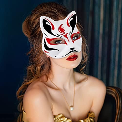 Toyvian 5 PCs máscara de gato branco diy máscara de papel