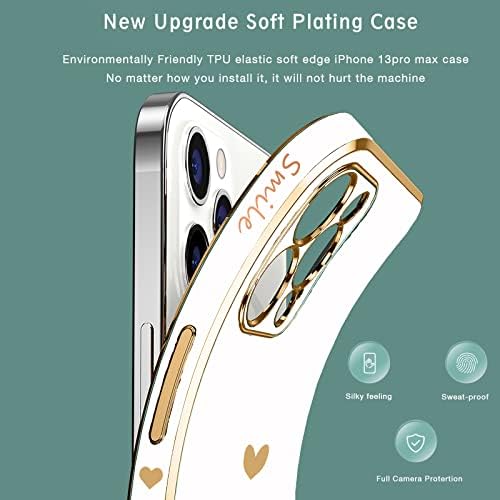 Compatível com o iPhone 13 Pro Max Caso Caso de 6,7 polegadas, Luxury Planche
