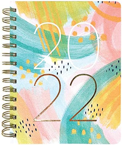 Planejadores de designer de graphique - calendário datado de 18 meses - Painted Strokes Mini Planejador Pessoal - Agenda mensal