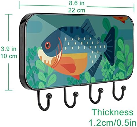 Montagem da parede da rack de casaco de piranha, rack de casaco de entrada com 4 conexão para o chapéu de casaco Restas de bolsa de toalhas da sala de estar da entrada do banheiro