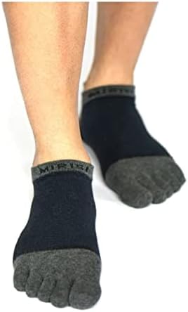 Slnfxc 3 pares de tamanhos de toe de tamanho grande para homens penteados malha de algodão respirável meias de corrida