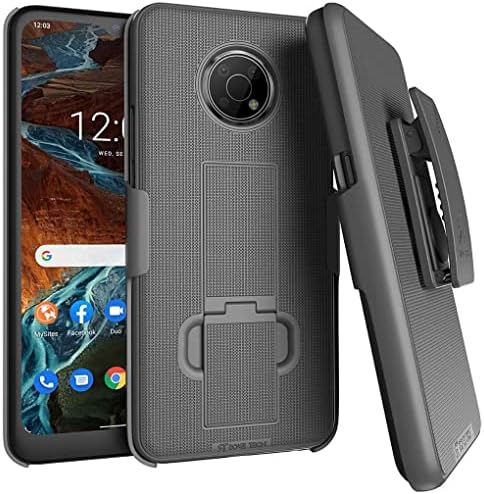 Caixa de telefone de clipe de cinto de correio de Rome para Nokia G300 6,52 - Slim Hovery Duty Rugged Slide Hip Hip Tampa com