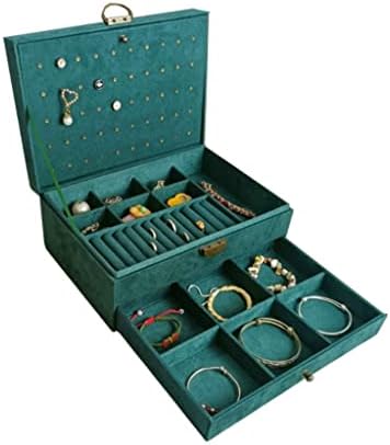 Sawqf Caixa de jóias vintage Charme Oriental Clássico com Antiga Lock Retro Brass Capacidade de grande capacidade