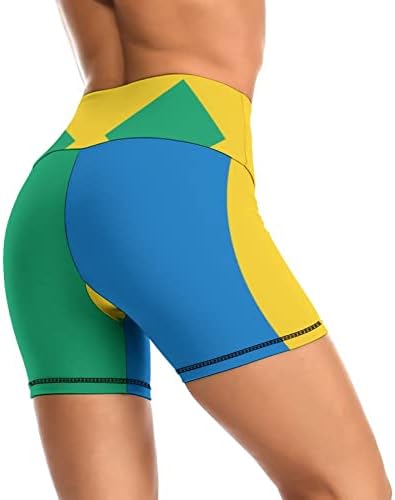 Saint Vincent e Granadines Sinalizam Women Women Workout Shorts Treino Athletic Soft Stretch Running Shorts 2xl