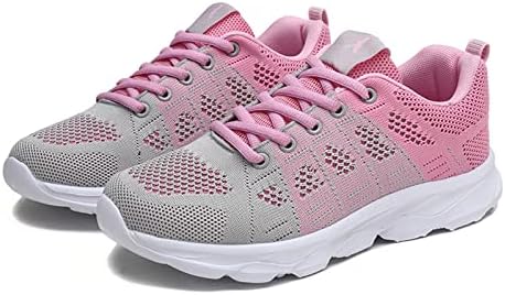 Sapatos Gibobby para mulheres, ginásio de moda feminina correndo de corrida leve para caminhada sem escorregamento de sapatos esportivos