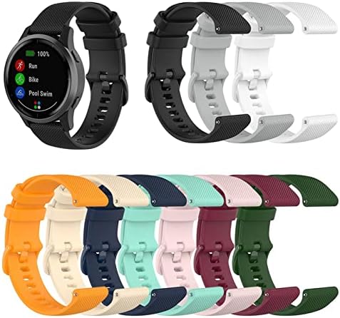 Pulseira de pulseira SNKB de 20 mm para ticwatch e para Garmin Venu para Freerunner 645 Silicone Smartwatch WatchBand
