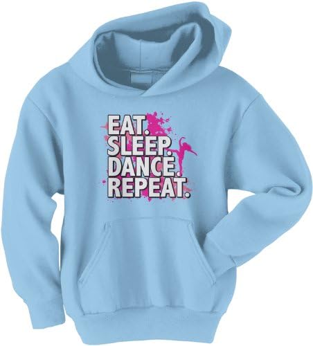 Threadrock Big Girls 'Eat Sleep Dance Replant Youth Hoodie Sweatshirt