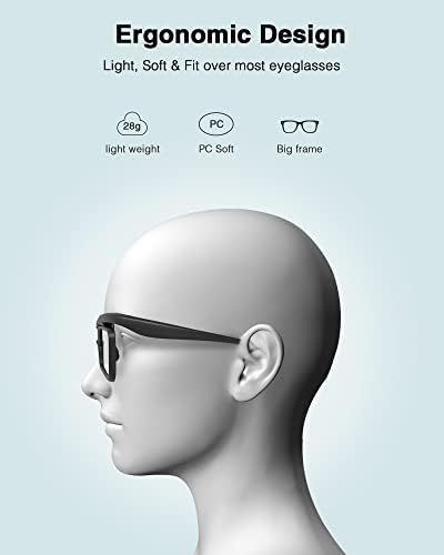 AWOL Vision DLP Link 3D óculos, obturador ativo recarregável compatível com o AWOL Vision LTV-2500, LTV-3500, Vanish TV e outros projetores