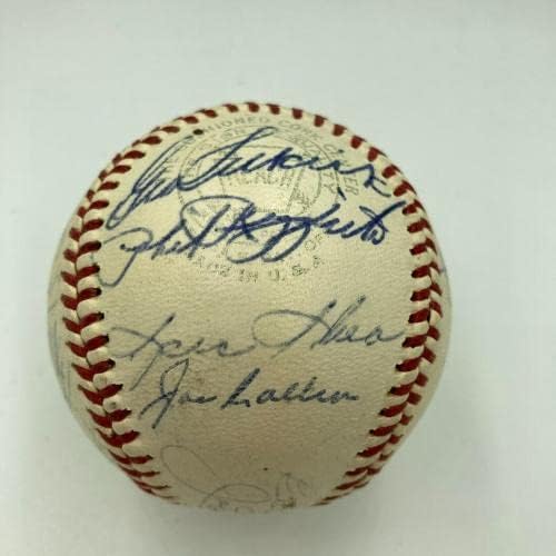 Joe DiMaggio 1968 Yankees Old Timers Dia Multi -Assinado Baseball JSA COA - Bolalls autografados