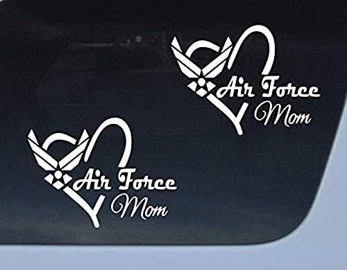 MAF - 2 Air Force Mom Militar Vinil Decalque branco 5.5 - adesivo para carro, caminhão, janela de van