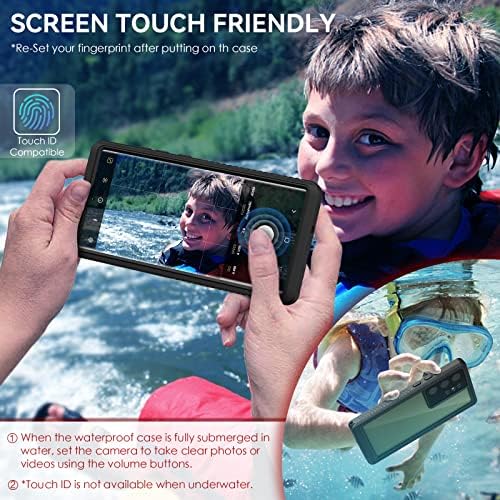 CloudValley para Samsung Galaxy S23 Ultra Case à prova d'água, câmera embutida e protetor de tela [IP68 Underwater] [à