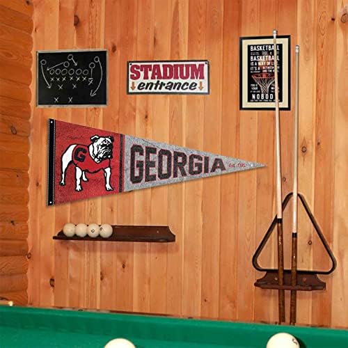 Georgia Bulldogs Retro Trowback Bandeira de Pennant Vintage e Mount Pads de montagem de parede