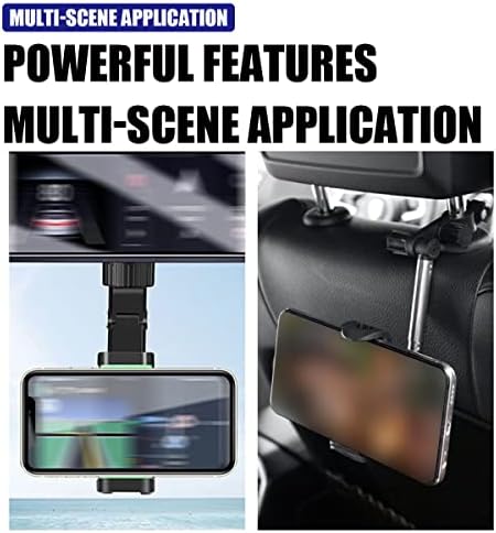 Porta de telefone do carro Zipelo, 360 ° Rotativo de suporte celular de espelho retrovisor de automóvel, suporte GPS