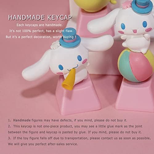 Sanrio My Melody Keycaps Anime japonês Caps de chave branca ， Compatível com Cherry MX Switches Teclado mecânico