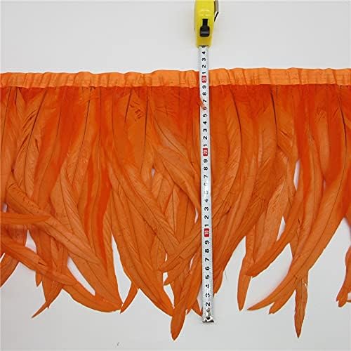 Pumcraft 30-35cm de frango laranja ralo de cauda de penas TRIMS Faixa para casamento Festas de férias de Natal Casas