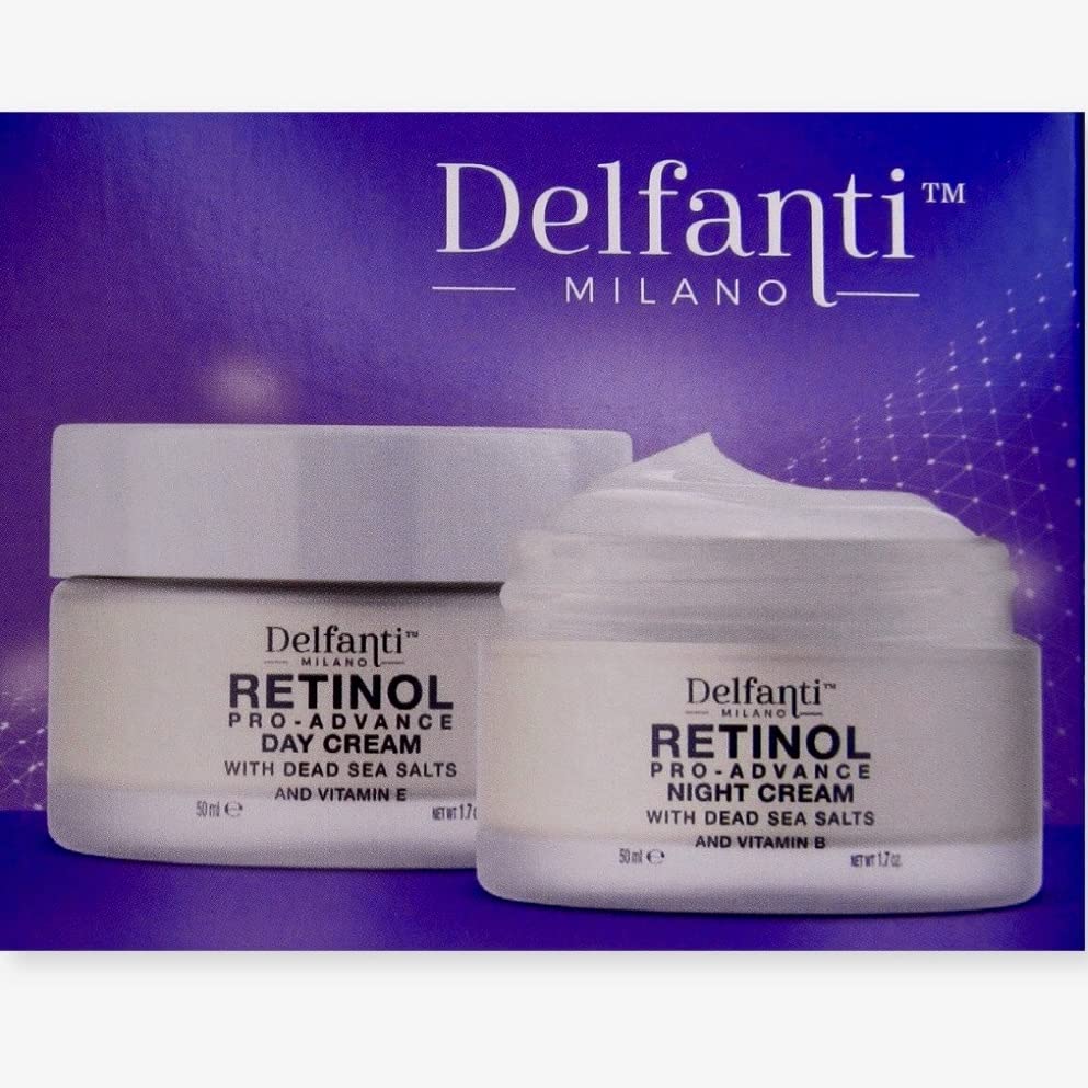 Delfanti-Milano • Retinol Pro-Advance • Pacote de dupla antienvelhecimento • Day + Night Creams • Hidratantes do