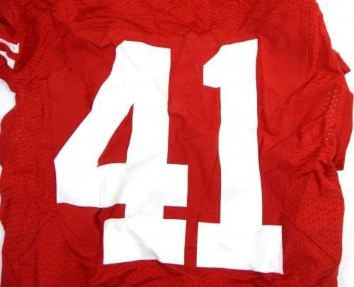 2013 San Francisco 49ers Raymond Ventrone #41 Jogo emitido Red Jersey 40 DP35576 - Jerseys de Jerseys usados ​​na NFL não assinada