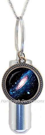 HandcraftDecorações Andromeda Nebula Glass Urn.Galaxy Cremação Urna Colar.space, Jóias do Universo, Presente de Aniversário.f101