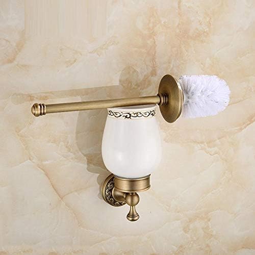 Escova de escova de vaso sanitário porta -escova, estilo real europeu tradicional, acessórios de banheiro para escova