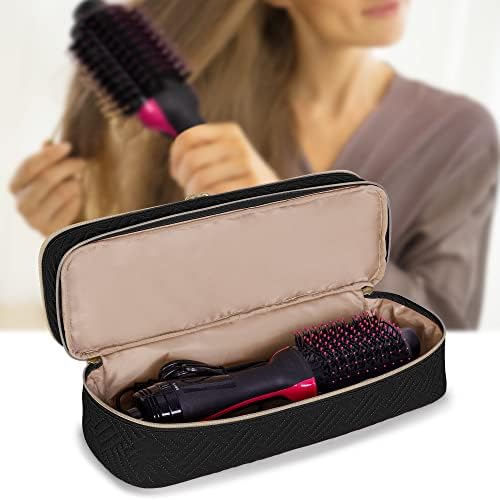 FASROM CASA DUPLA CAMADA COMPATÍVEL COM REVLON ONE PASSO BUSLO BOLHO SCURADOR VOLUMIZER ORIGINAL 1.0, mais 2.0 e Styler, preto