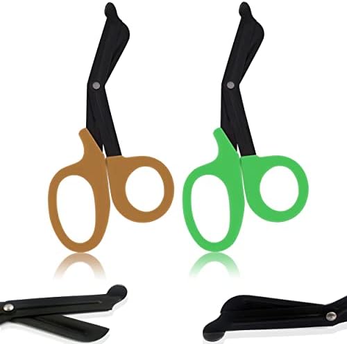 ODONTOMED2011 Premium Scissors com revestimento de fluoreto premium, EMT e trauma tesouras 2 pacote 7,25 7 1/4 EMT Utility