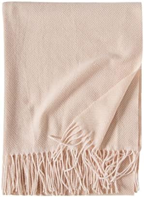 Listras de ondas de cor sólidas e inverno femininas, padrão de xale espessamento de lenço de cachecol quente e cachecol de