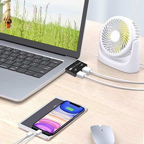 Hub de divisor USB, adaptador de cubo USB 2.0 2 Porta USB Ultra Slim Hub para carregamento do dispositivo