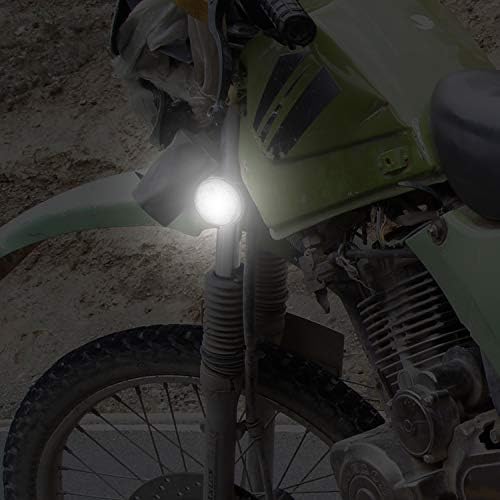 Luzes traseiras de giro de moto 2pcs 2pcs, lâmpada traseira universal redonda da lâmpada traseira 12V 24 LED Indicador de