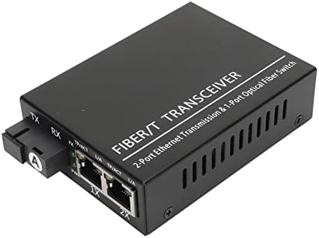 ASHATA GIGABIT FIBER ETHERNET Media Converter, SFP para RJ45 Adaptador Ethernet de fibra óptica de modo único, TX1310NM RX1550NM,