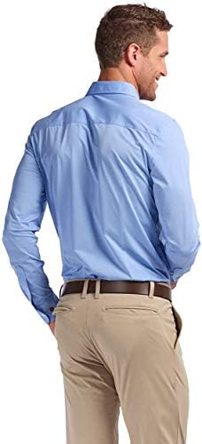 Camisa de trajes do Rhone Men's Men, Slim Fit, confortável, alongamento de quatro vias, lançamento de rugas, anti-odor