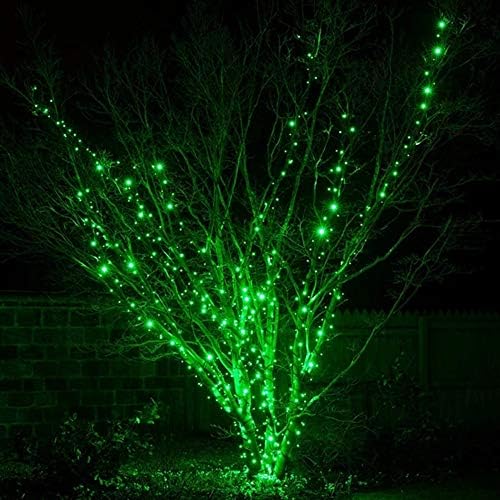FUNPENY 300 LELS LED LUZES INTERIORES, 100 pés plug em luzes de Natal à prova d'água com 8 modos para a decoração de jardim de Natal de St. Patrick, decoração interna e externa