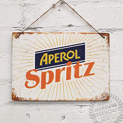 Aperol Spritz Vintage Cocktail Prosecco Tin Sign Sign Metal Sign Tin Sinal 7.8x11,8 polegadas