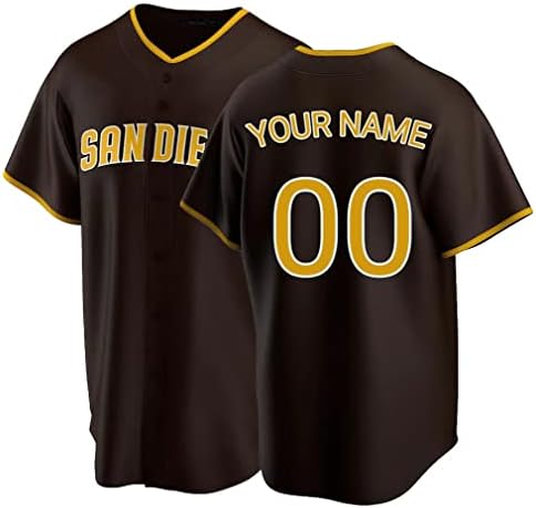 Jersey de beisebol personalizada com seu nome e número de camisa de beisebol personalizada para homens garoto garoto