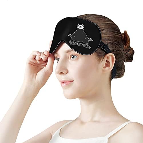 Engraçado Namaste Sleep Máscara para os olhos Máscara macia Capas de olhos bloqueando as luzes vendidas com cinta ajustável para tirar uma soneca