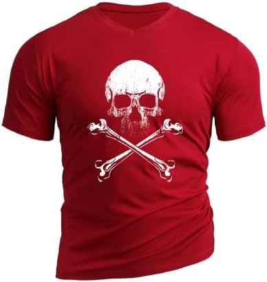 Camisetas de treino de h hyfol para homens umidade wicking skull gressão de pescoço de pescoço de esportes de manga curta de manga