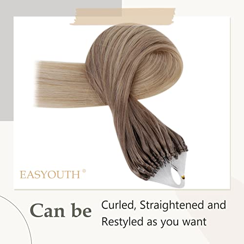 【Salvar mais】 Easyouth One Pack Pack Encontro sem costura Extensões de cabelo Cabelo humano real e um pacote Micro Link Human Hair