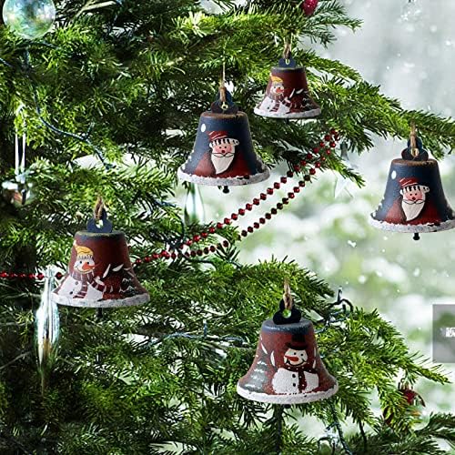 Christmas Iron Bell Pingente Old Snowman Bell Decoração de Christmas Tree Bell Decoração de Natal O enfeites de Natal Garland para