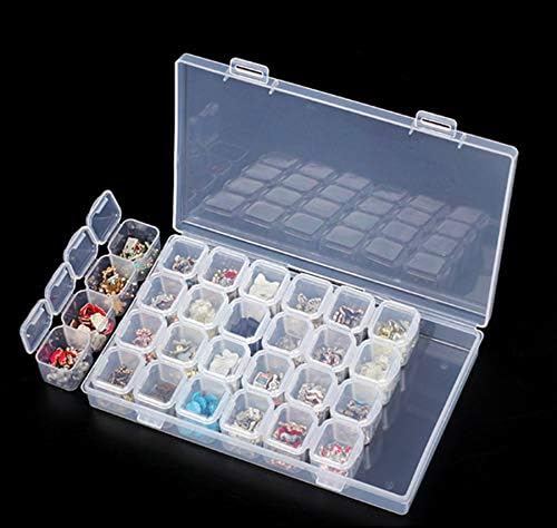 ANNCUS 100pcs 28 slots caixa de diamante Pintura de diamante Caso de acessórios