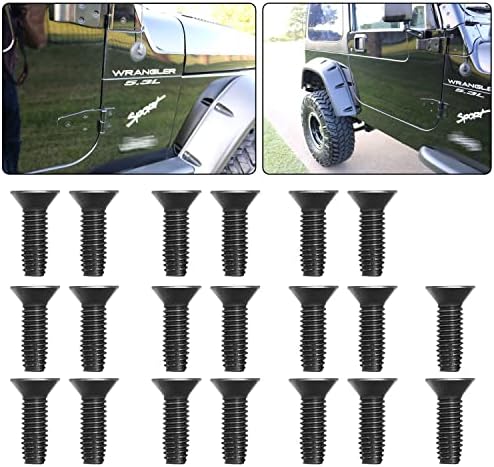Parafusos Torx parafusos parafusos e parafusos de pára-brisa da barra de pára-brisa compatíveis com Jeep Wrangler 1976-2006